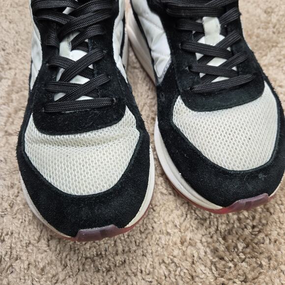 Municipal Women's Black White Magenta Suede Athletic Sneakers Size 8/8.5 - Picture 7 of 10